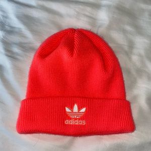 Hot pink adidas beanie